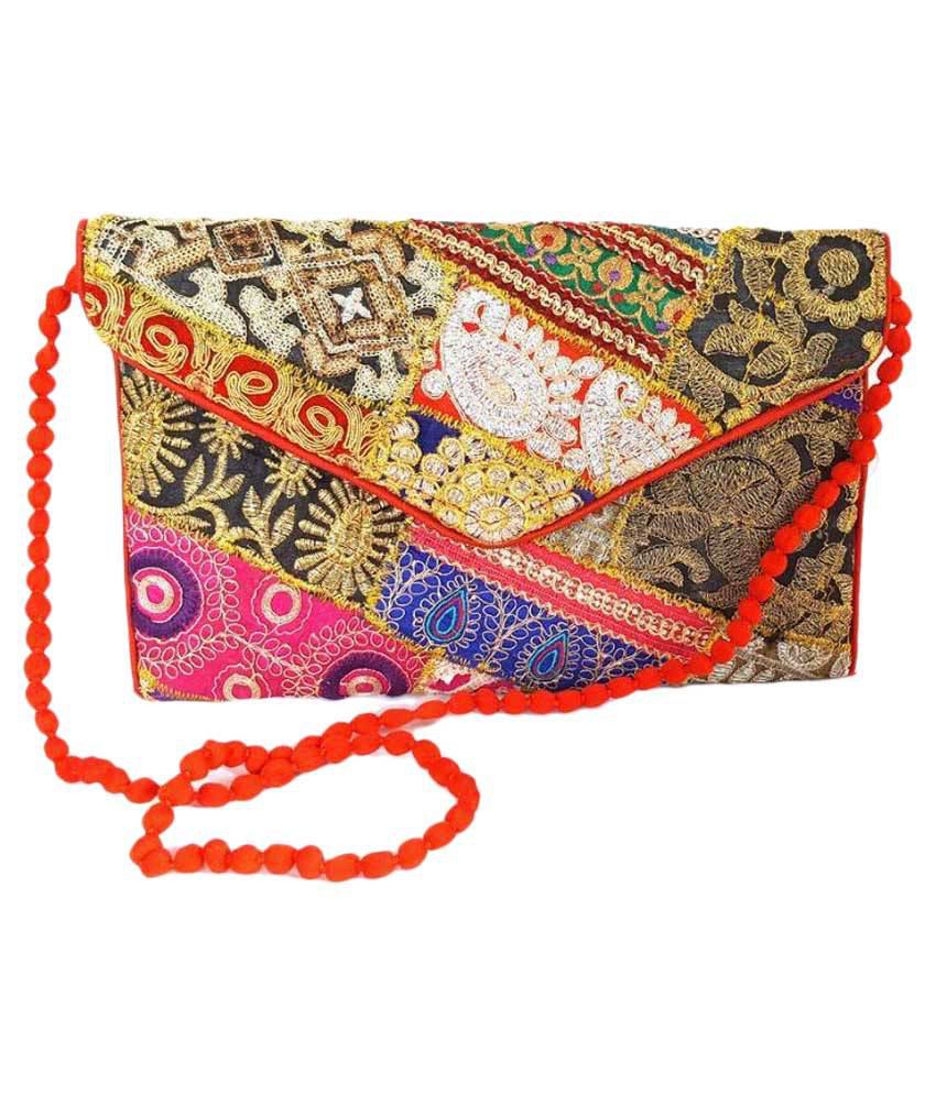 Buy Classy Plus Multi Fabric Box Clutch at Best Prices in India - Snapdeal