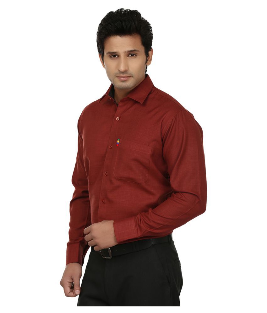 formal maroon shirt combination