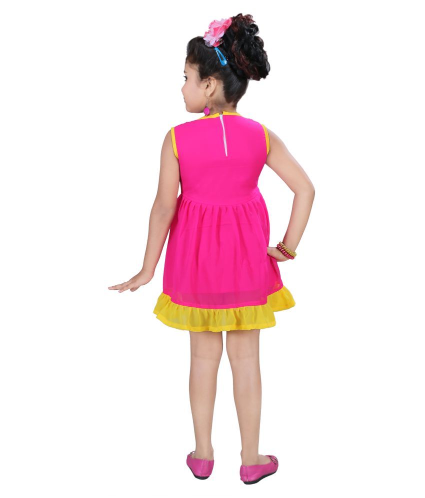 red georgette frock