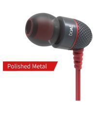 boAt BassHeads 200 In Ear Wired With Mic Earphones Red