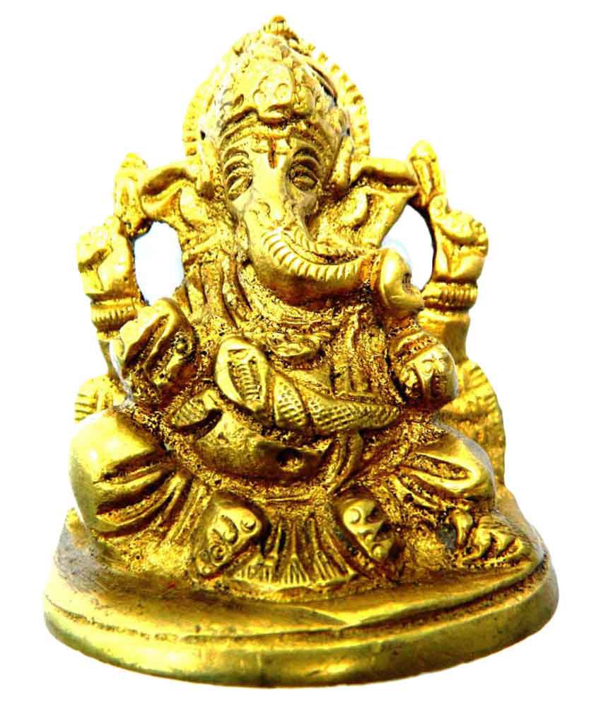 Shriram202001 Casted Brass Ganesh Ji Statue Brass Ganesha Idol x cms ...