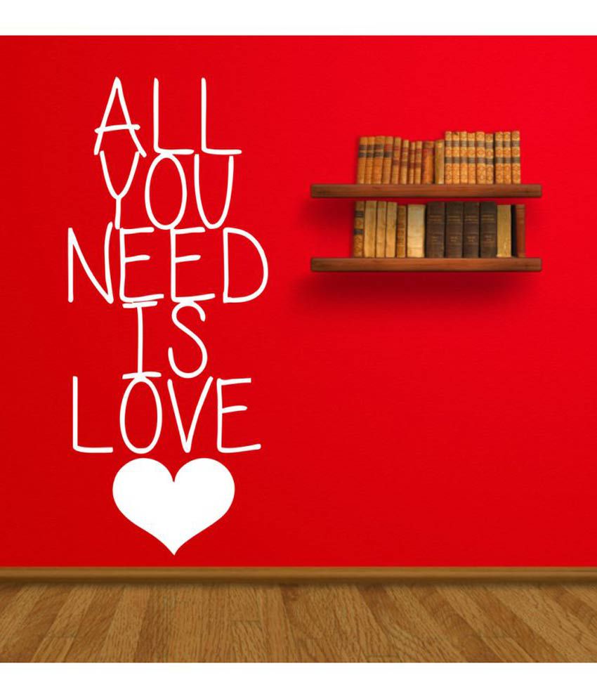     			Decor Villa All You Need Is Love PVC Wall Stickers