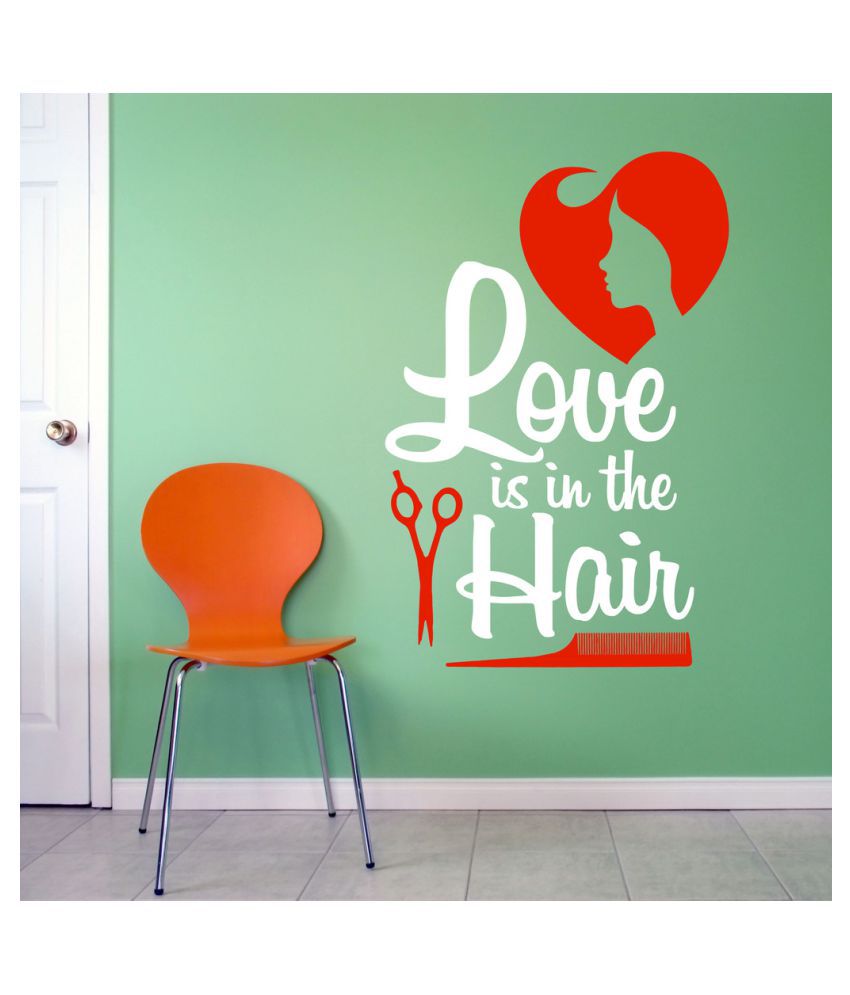     			Decor Villa Love is in The Hair PVC Wall Stickers