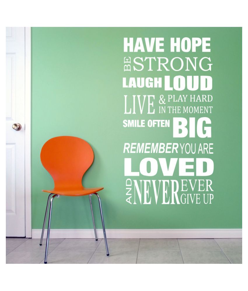     			Decor Villa Have hope be strong PVC Wall Stickers