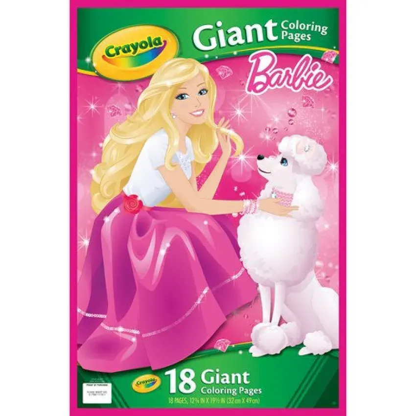 Crayola Giant Coloring Pages, Barbie, 18 Count