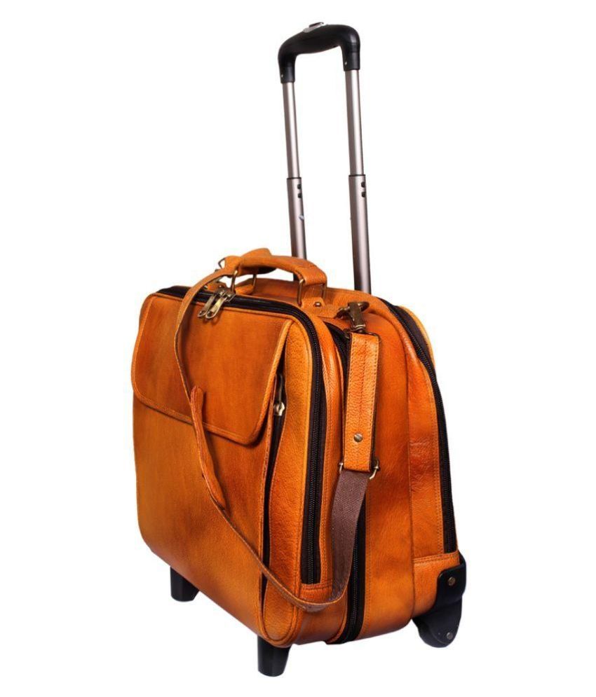 Leather World Orange L(Above 70cm) Cabin Hard Overnight Luggage Buy