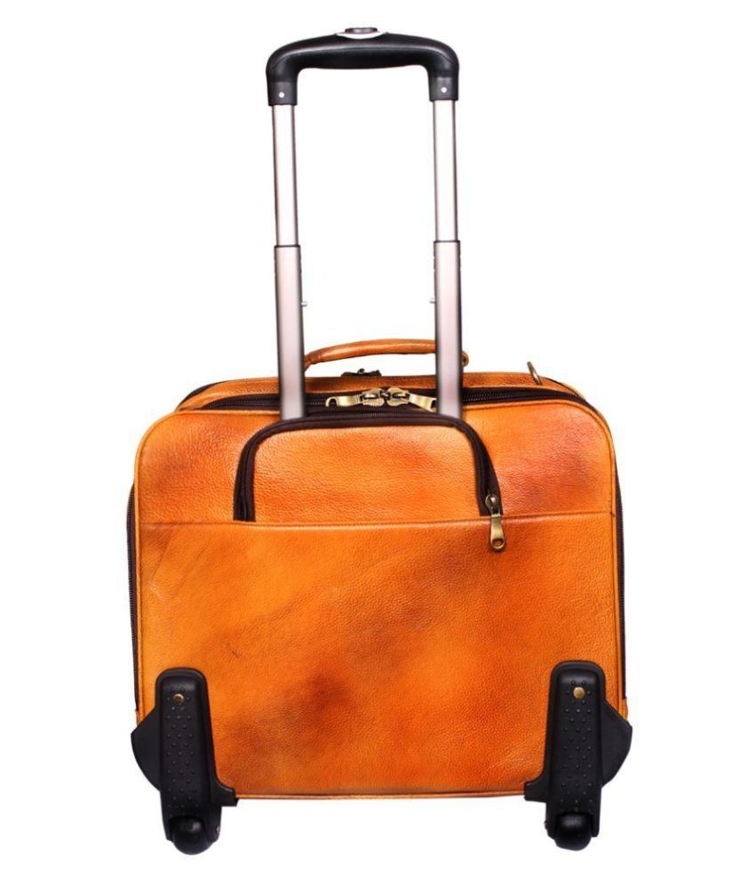 Leather World Orange L(Above 70cm) Cabin Hard Overnight Luggage Buy