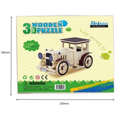woodcraft jigsaw gadfly kit 3d puzzle wooden classic cars installation sold