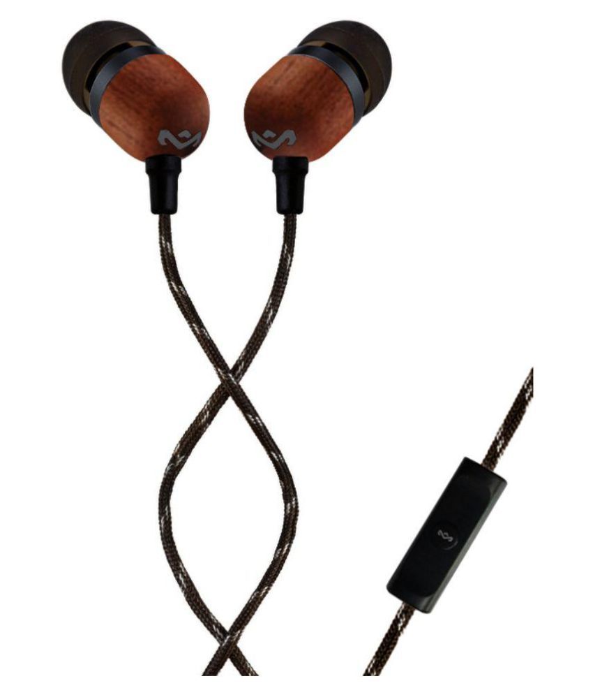 House Of Marley SMILE JAMICA EM-JE041 SB In Ear Wired Earphones With Mic Signature Black