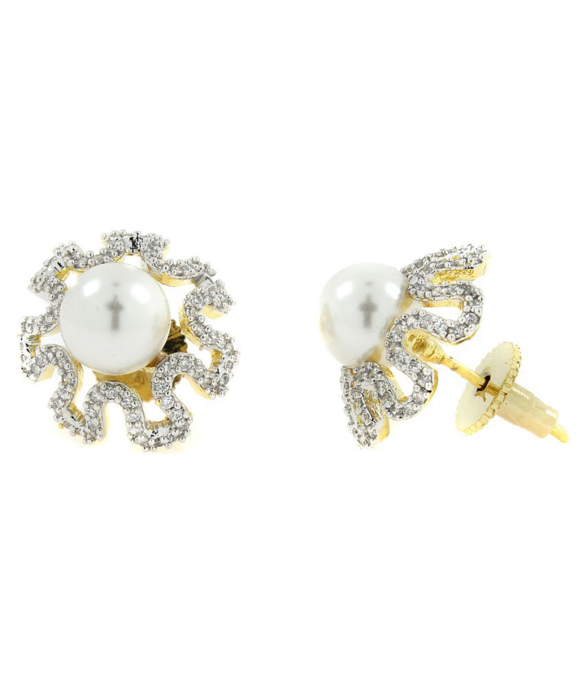     			The Jewelbox Silver Designer Earring=