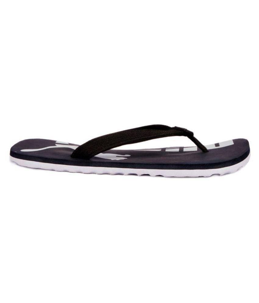 puma black thong flip flop