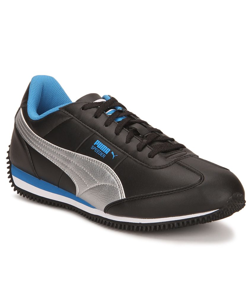 puma velocity idp white & black running shoes