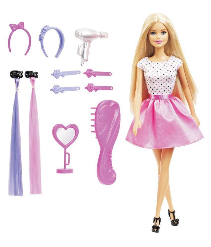 barbie hair brush set