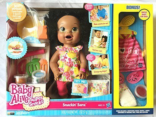 Baby Alive- Super Snacks- Snackin'''' Sara With Bonus Pack- African ...