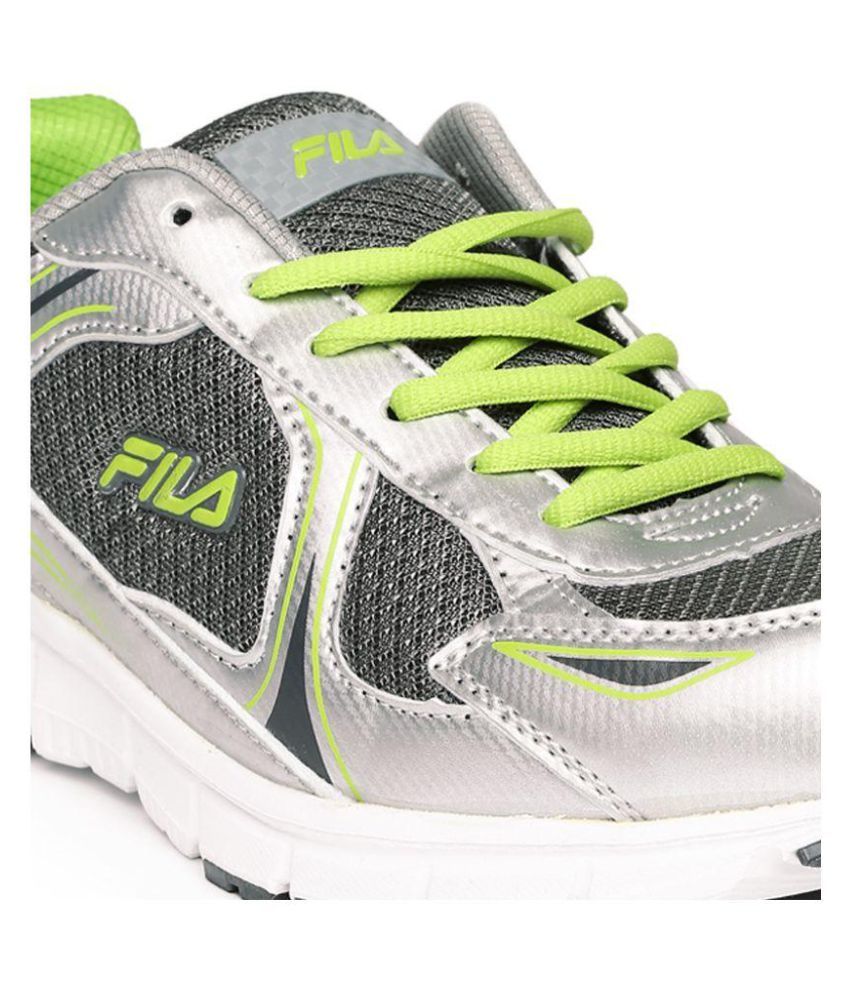 silver fila trainers