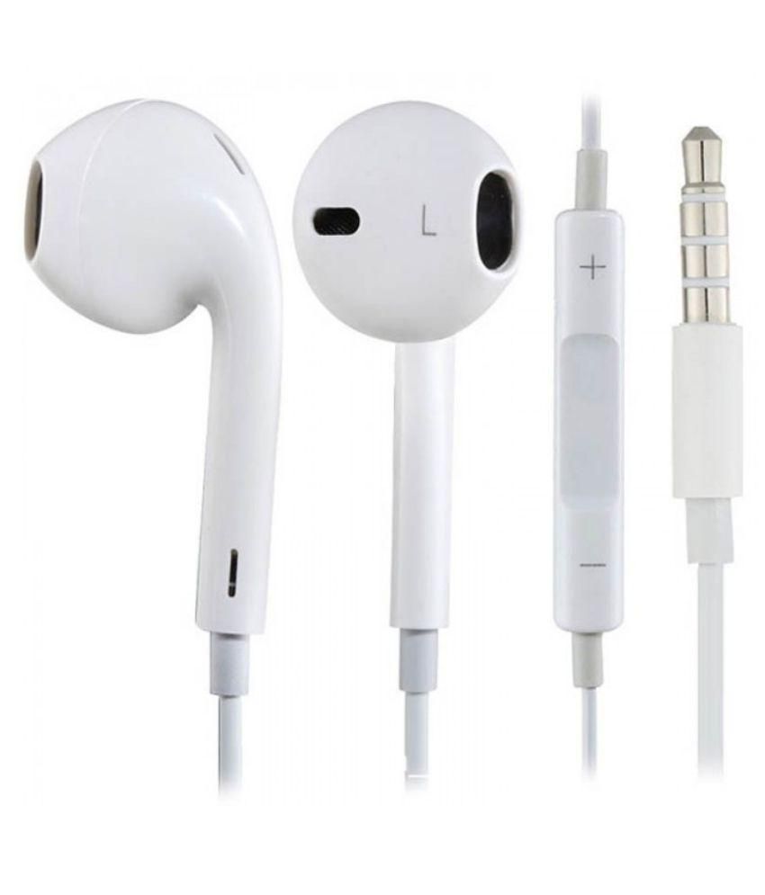 High Class ApplE007 In Ear Wired Earphones With Mic White - Buy High