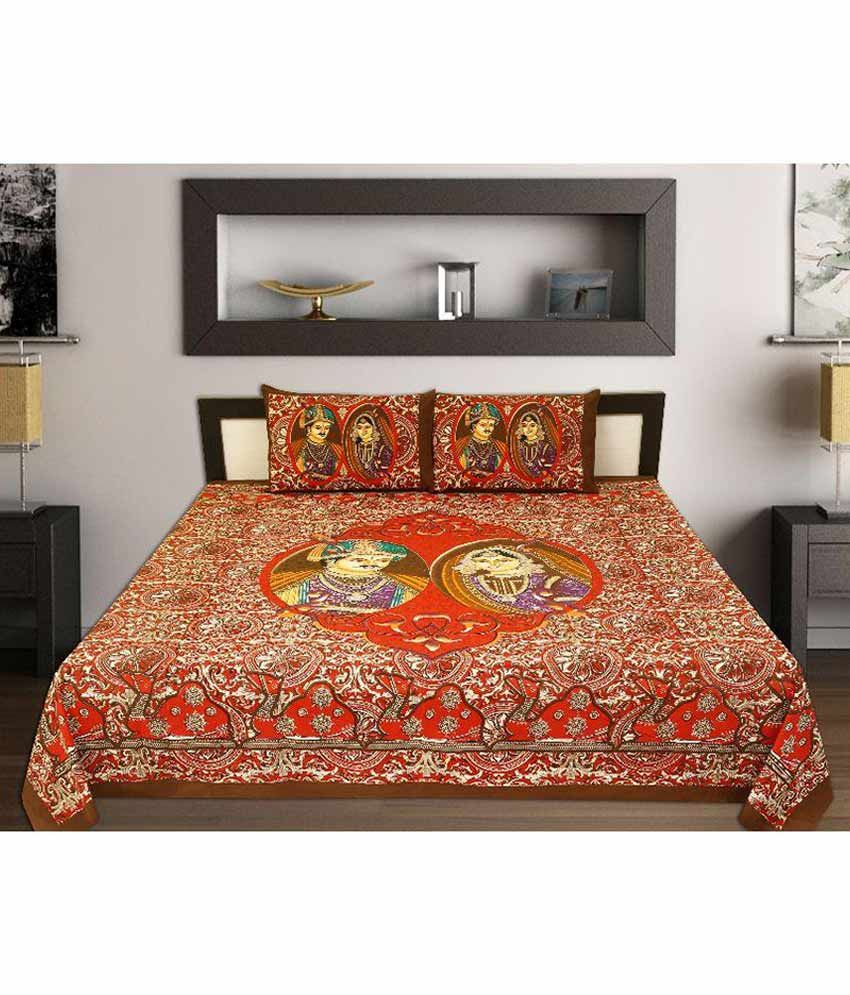 Sleepwell King Cotton Traditional Bed Sheet Buy Sleepwell King Cotton Traditional Bed Sheet