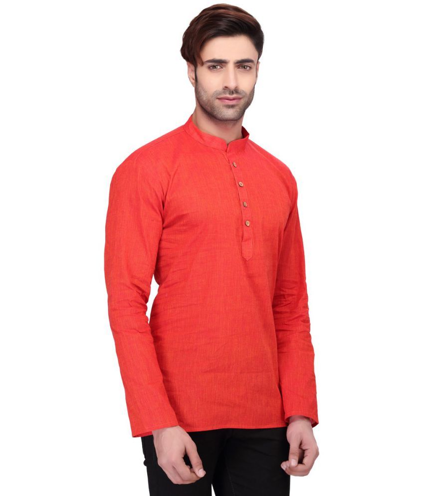 red designer kurta