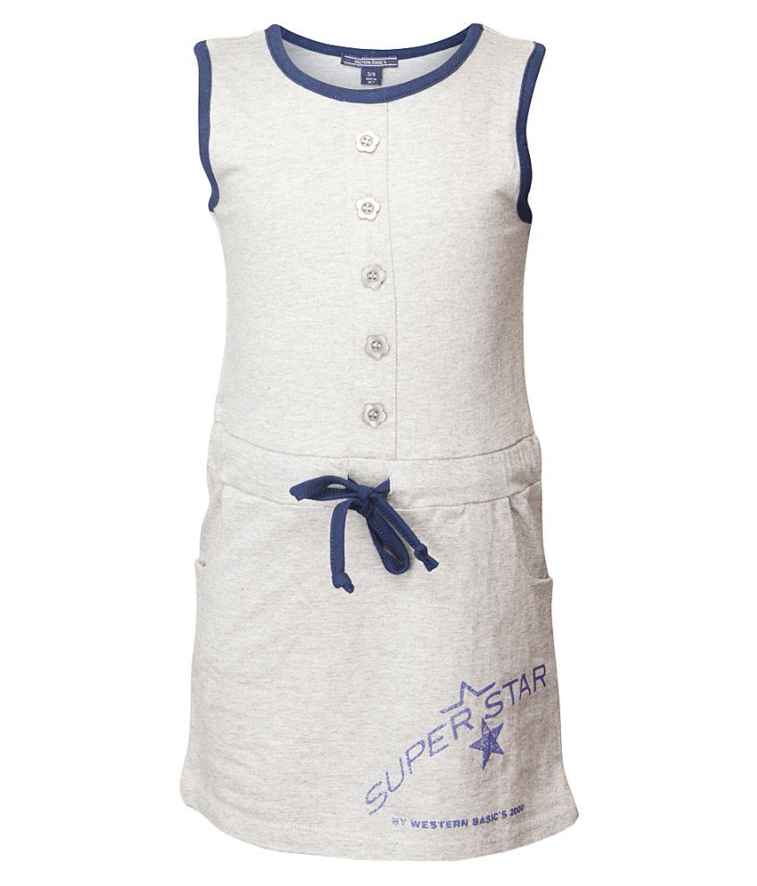 Western Basics White Cotton Dress - Buy Western Basics White Cotton Dress Online at Low Price 