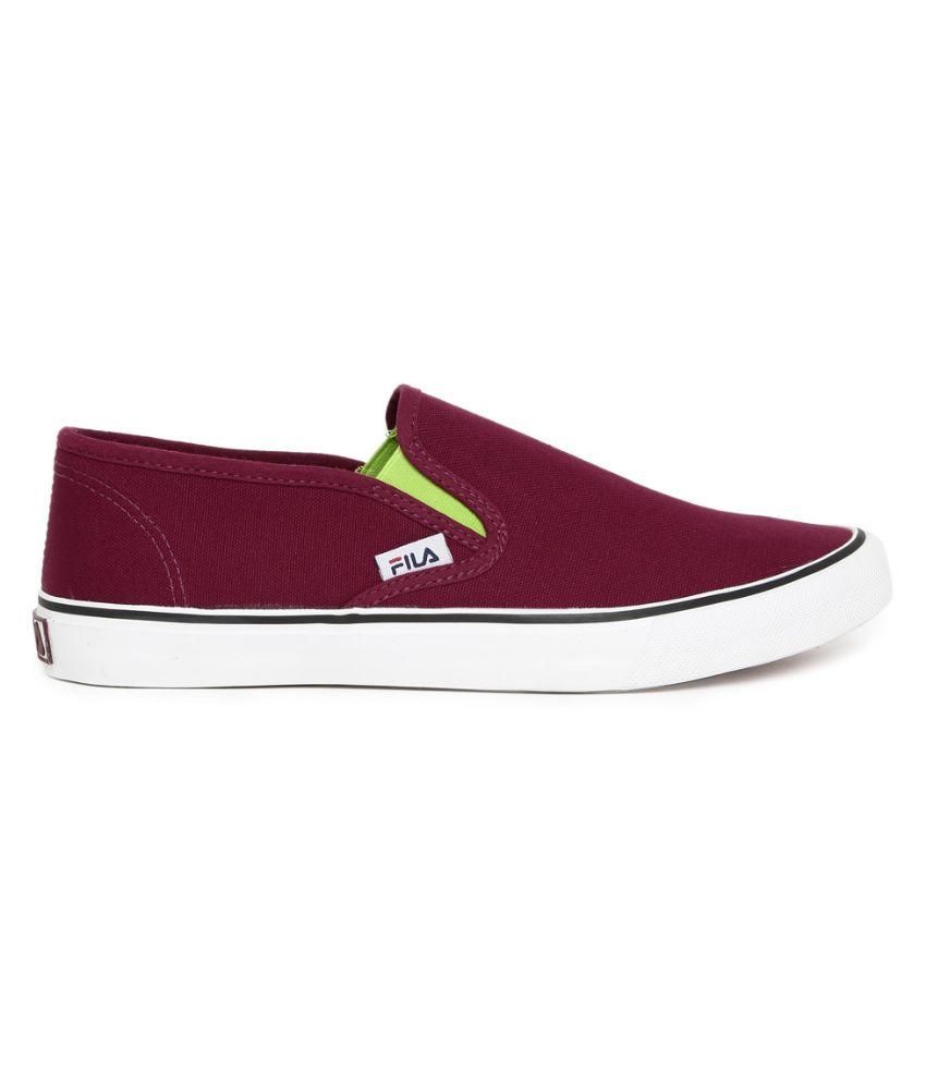 maroon fila shoes