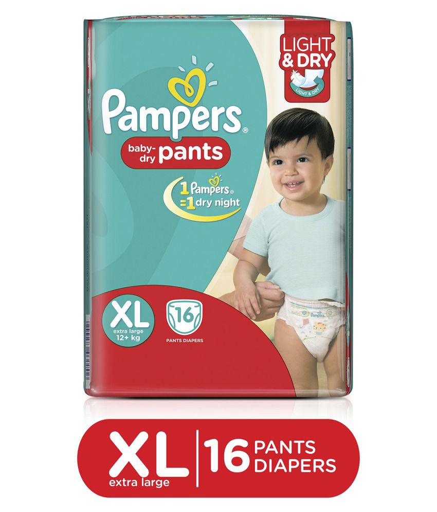 Pampers Pants Diapers Extra Large Size 16 pc pack: Buy Pampers Pants ...