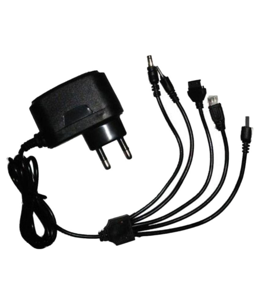     			5-in-1Travel Multi Charger For Micromax / Nokia / Lava / Intex / Samsung