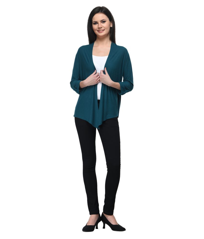 Buy Frenchtrendz Teal Viscose Shrugs Online at Best Prices in India