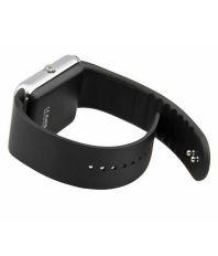 Life Like Gt08 Bluetooth Smartwatch With Sim & Sd Card Support - Silver- Rubber Strap