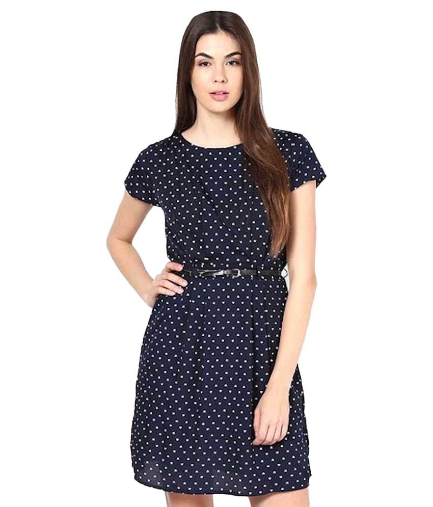 Rachel Navy Crepe Dresses - Buy Rachel Navy Crepe Dresses Online at ...