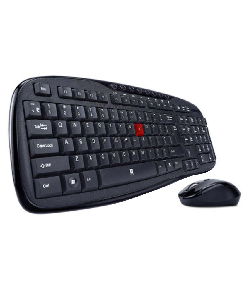     			iBall Achiever Duo X9 Black Wireless Keyboard Mouse Combo Keyboard