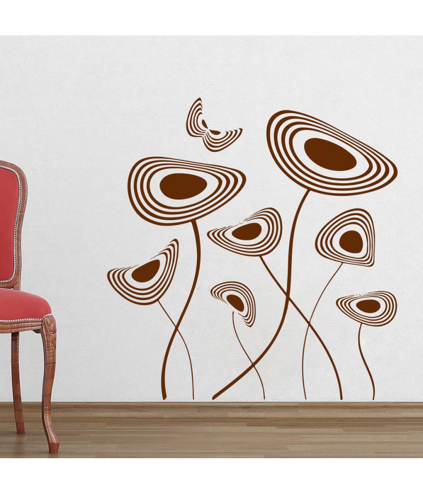     			Decor Villa Wonderful Flower PVC Wall Stickers