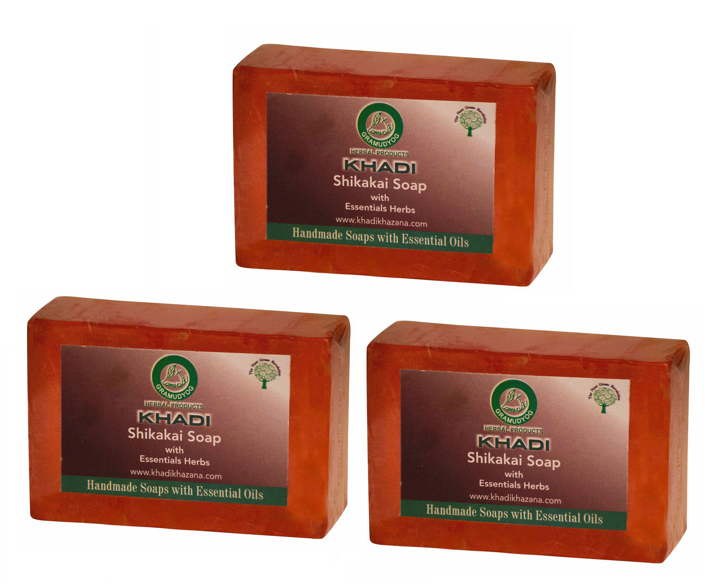     			Khadi Herbal Shikakai Soap 125 gm - Pack of 3