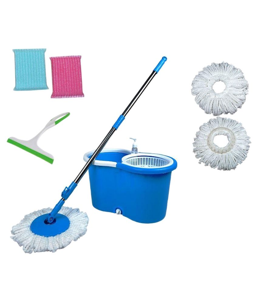 Home Creations Mop Blue Handle Mop Bucket with Wiper Buy Home