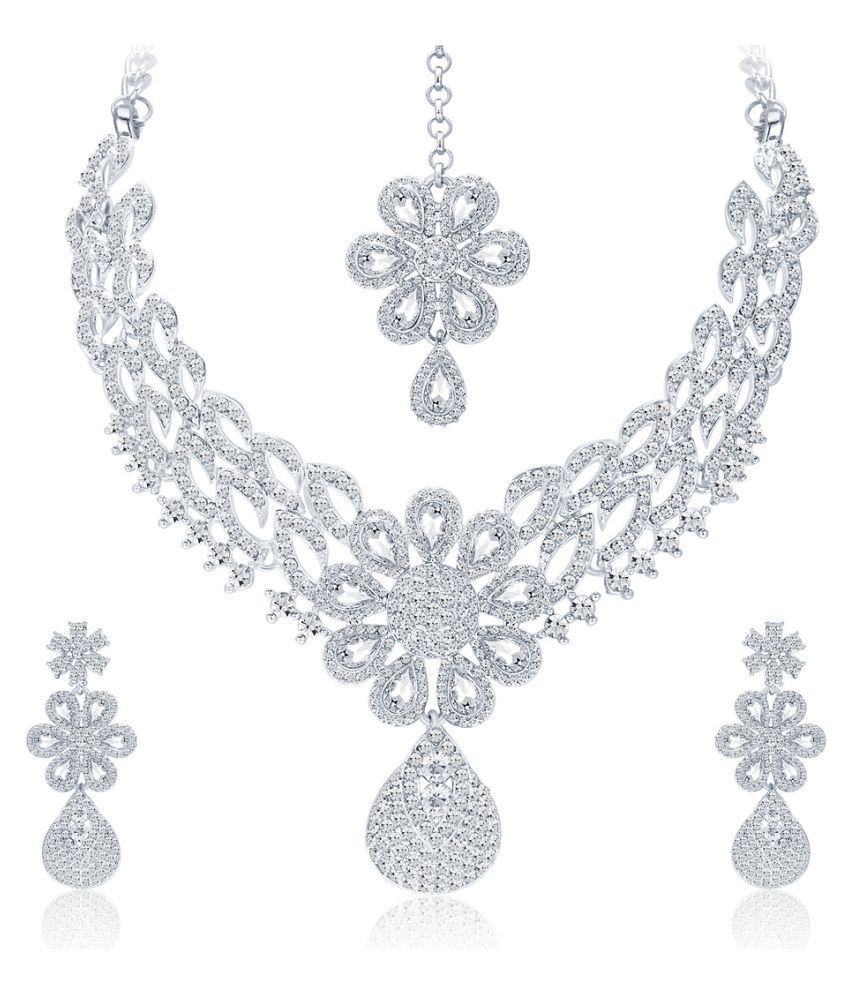 Sukkhi Silver Necklace Set - Set of 2 