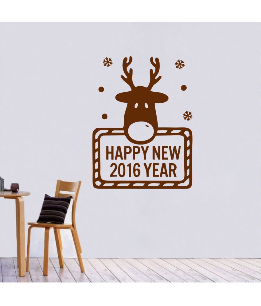     			Decor Villa Happy New Year 2016 PVC Wall Stickers