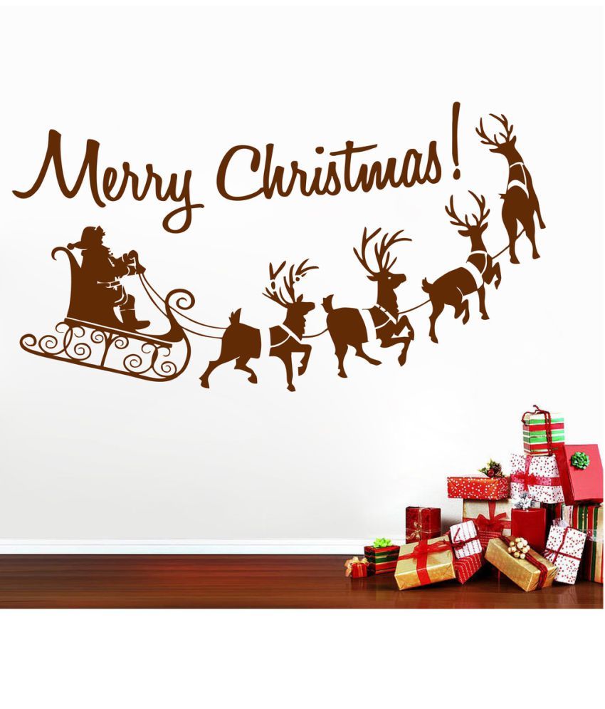     			Decor Villa Merry Christmas PVC Wall Stickers