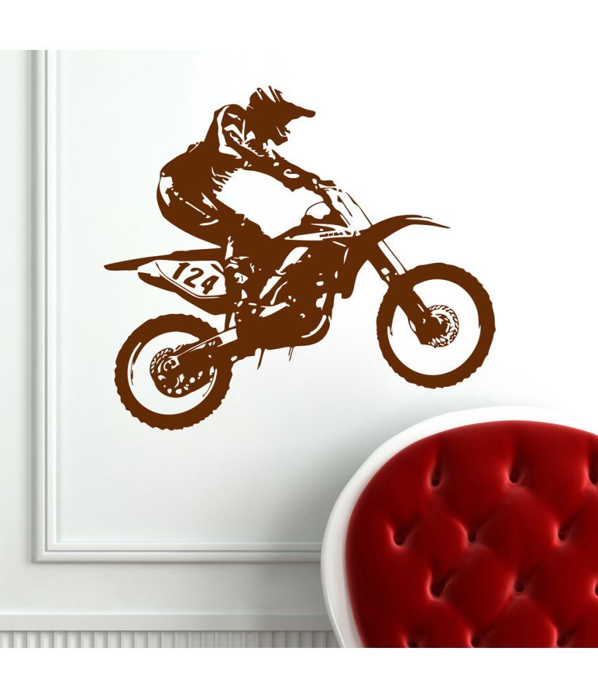     			Decor Villa Fly Bicycle PVC Wall Stickers