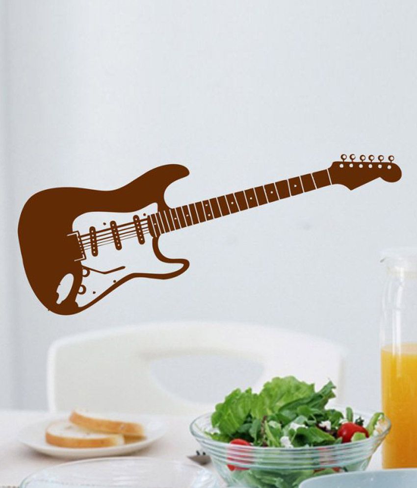     			Decor Villa Play Guitar PVC Wall Stickers