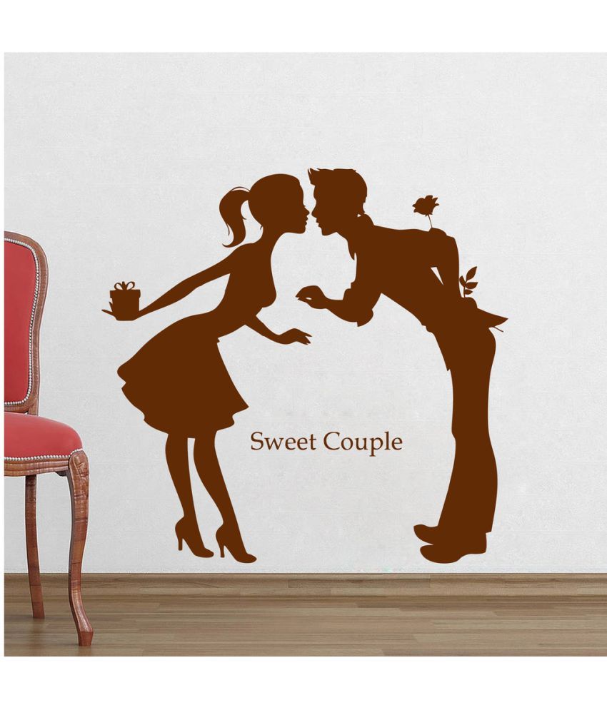     			Decor Villa Sweet Couple PVC Wall Stickers