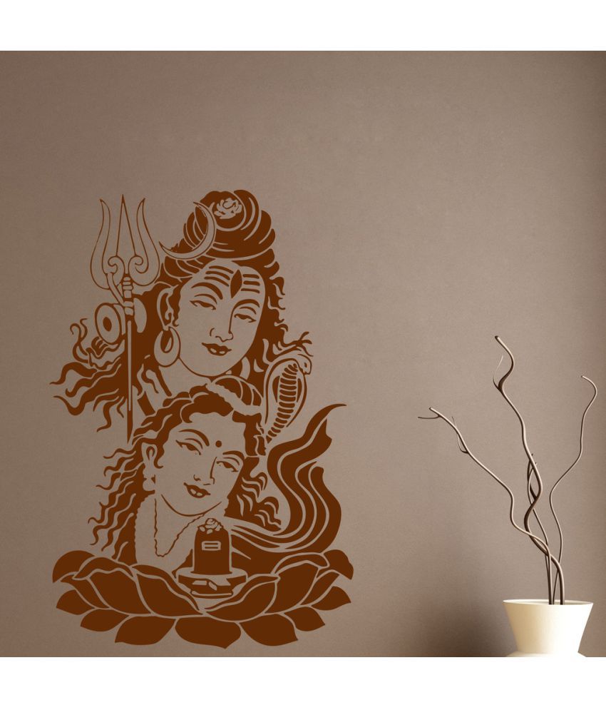     			Decor Villa Jai Shiv And Parvati PVC Wall Stickers