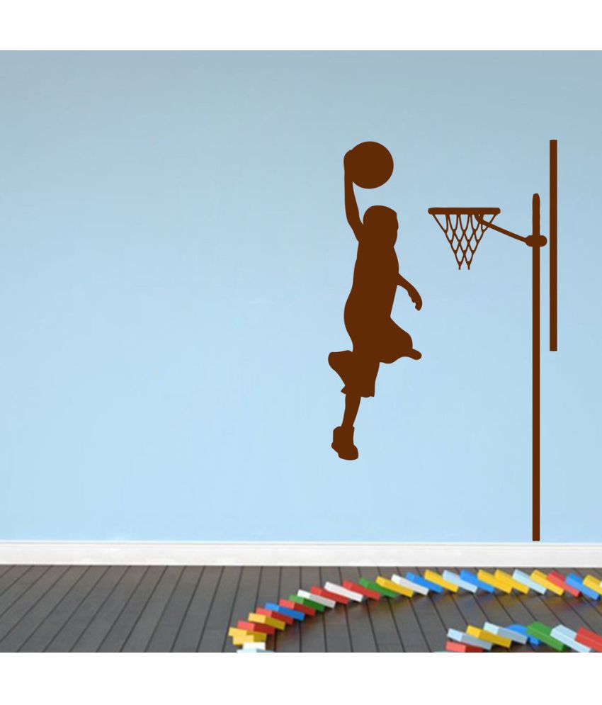     			Decor Villa Play Basketball PVC Wall Stickers