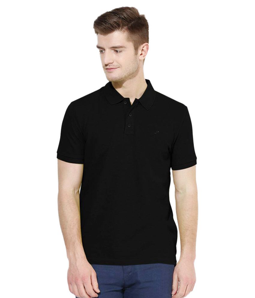 Polo Nation Black Regular Fit Polo T Shirt - Buy Polo Nation Black ...