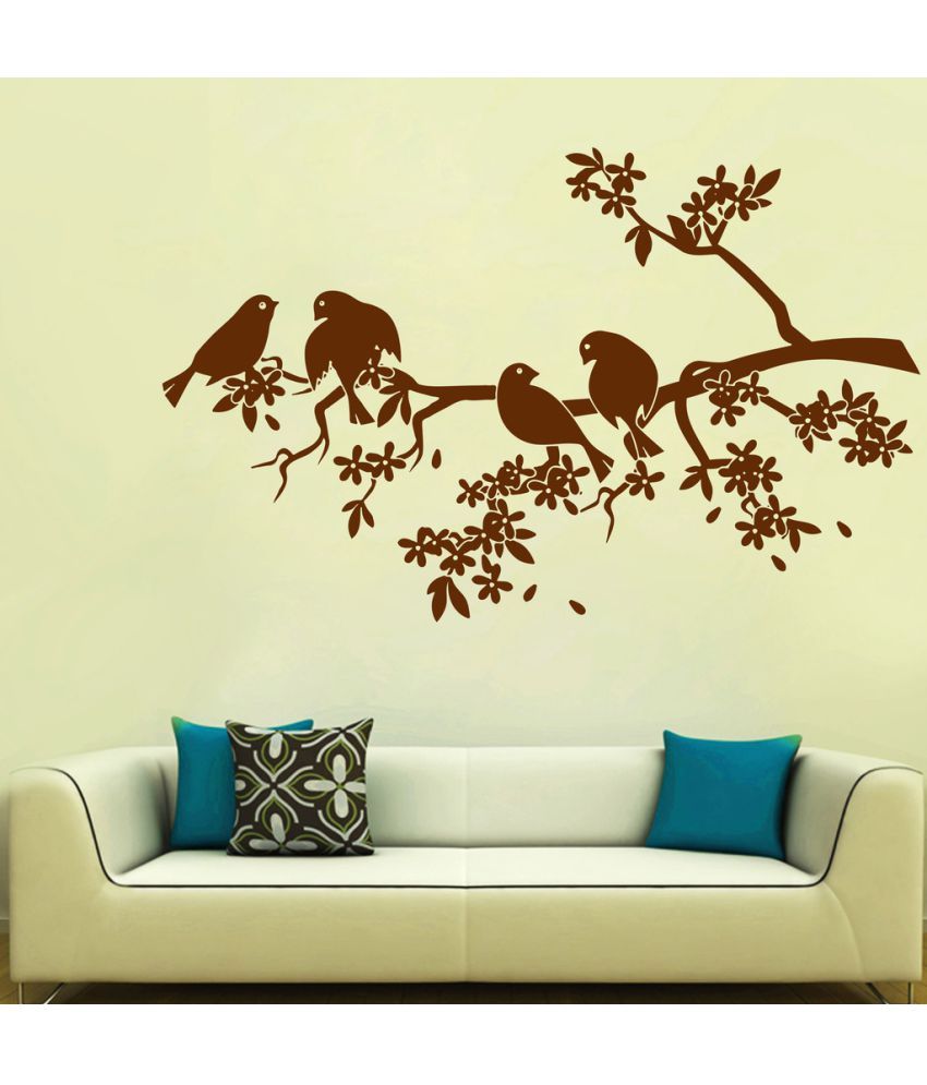     			Decor Villa Branches & Birds PVC Wall Stickers