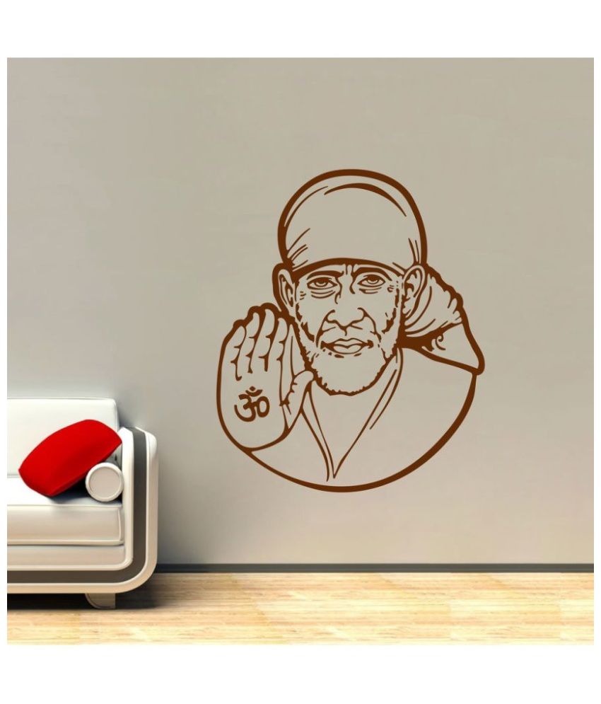     			Decor Villa Sai Baba PVC Wall Stickers