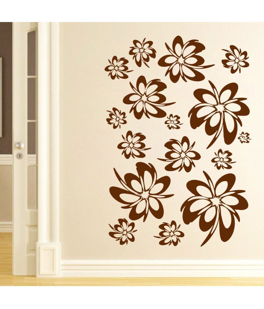     			Decor Villa Flower PVC Wall Stickers