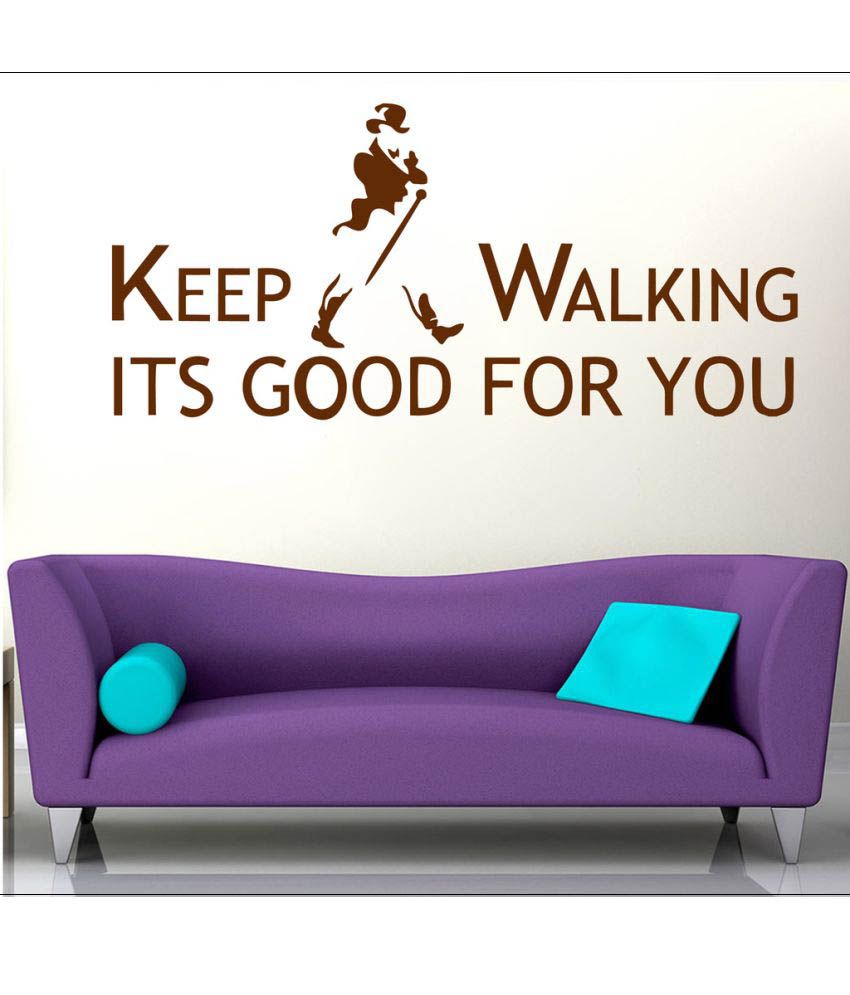     			Decor Villa Keep Walking PVC Wall Stickers