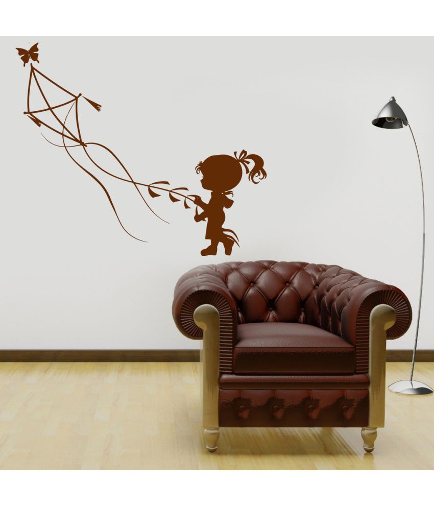     			Decor Villa Kid Flying Kite PVC Wall Stickers