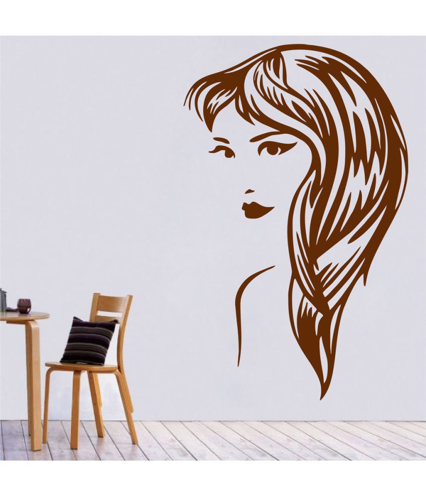     			Decor Villa Swirl Girl PVC Wall Stickers