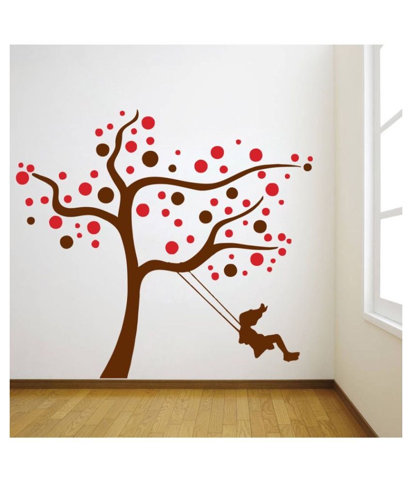     			Decor Villa Alone Girl PVC Wall Stickers