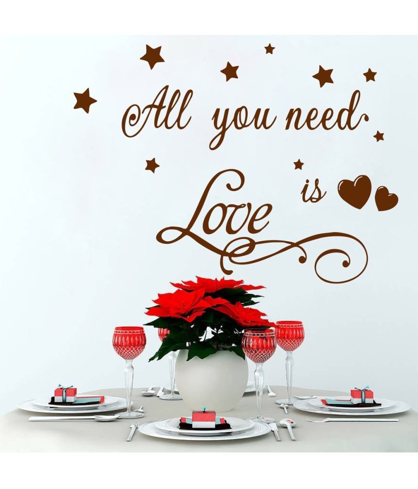     			Decor Villa All Love PVC Wall Stickers